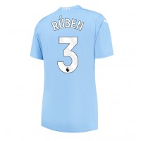 Camiseta Manchester City Ruben Dias #3 Primera Equipación Replica 2023-24 para mujer mangas cortas